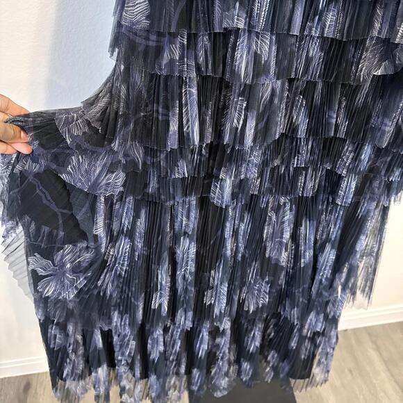 Hutch Spaghetti Strap Tiered Ruffle Tulle Maxi Dress Fun Formal Gown - SZ 2 $449 - Picture 5 of 12